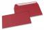 Värilliset paperikirjekuoret, tummanpunainen – 110 x 220 mm | Kirjekuorimaa.fi