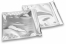 Värilliset metallinhohtoiset foliokuoret, hopea – 165 x 165 mm | Kirjekuorimaa.fi