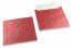 Värilliset helmiäiskuoret, punainen - 155 x 155 mm | Kirjekuorimaa.fi
