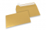 Värilliset paperikirjekuoret, kulta metallinhohtoinen  – 114 x 162 mm | Kirjekuorimaa.fi