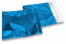 Värilliset metallinhohtoiset foliokuoret, sininen – 220 x 220 mm | Kirjekuorimaa.fi