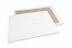 Kartonkitaustaiset kirjekuoret - 450 x 600 mm, edessä valkoinen kraft 120 gr, takana 700 g harmaa duplex, ei liimaa / ei tarranauhaa | Kirjekuorimaa.fi