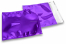 Värilliset metallinhohtoiset foliokuoret, violetti – 165 x 165 mm | Kirjekuorimaa.fi