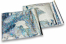 Värilliset metallinhohtoiset foliokuoret, holografinen, hopea – 165 x 165 mm | Kirjekuorimaa.fi