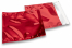 Värilliset metallinhohtoiset foliokuoret, punainen – 165 x 165 mm | Kirjekuorimaa.fi