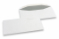 Valkoiset paperikirjekuoret, 110 x 220 mm (DL), 80 gramman, liimasuljenta, paino n. 4 g.  | Kirjekuorimaa.fi
