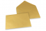 Värilliset korttikuoret - kulta, metallinhohtoinen, 162 x 229 mm | Kirjekuorimaa.fi