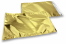 Värilliset metallinhohtoiset foliokuoret, kulta – 229 x 324 mm | Kirjekuorimaa.fi
