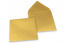 Värilliset korttikuoret - kulta, metallinhohtoinen, 155 x 155 mm | Kirjekuorimaa.fi