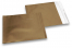 Pronssinväriset mattametalliset foliokirjekuoret - 165 x 165 mm | Kirjekuorimaa.fi