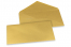 Värilliset korttikuoret - kulta, metallinhohtoinen, 110 x 220 mm | Kirjekuorimaa.fi