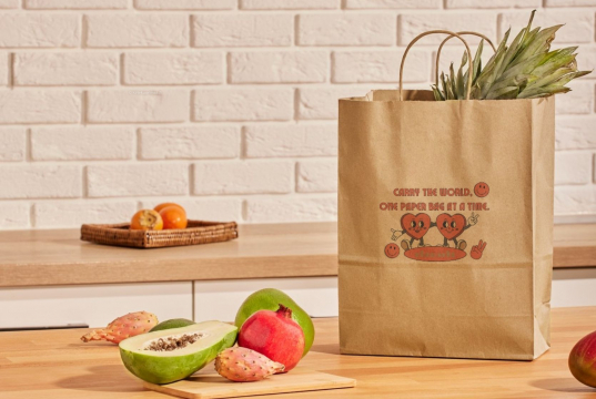 Paperikassi kierretyt kahvat | Kirjekuorimaa.fi