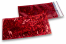 Värilliset metallinhohtoiset foliokuoret, holografinen, punainen – 114 x 229 mm | Kirjekuorimaa.fi