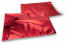 Värilliset metallinhohtoiset foliokuoret, punainen – 320 x 430 mm | Kirjekuorimaa.fi