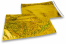Värilliset metallinhohtoiset foliokuoret, holografinen, kulta – 229 x 324 mm | Kirjekuorimaa.fi