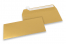 Värilliset paperikirjekuoret, kulta metallinhohtoinen – 110 x 220 mm | Kirjekuorimaa.fi