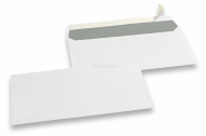 Valkoiset paperikirjekuoret, 110 x 220 mm (DL), 80 gramman, tarrasuljenta, paino n. 4 g.  | Kirjekuorimaa.fi