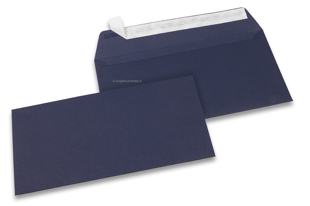 Värilliset paperikirjekuoret, tummansininen - 110 x 220 mm