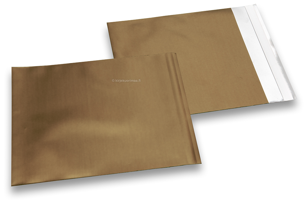Pronssinväriset mattametalliset foliokirjekuoret - 165 x 165 mm