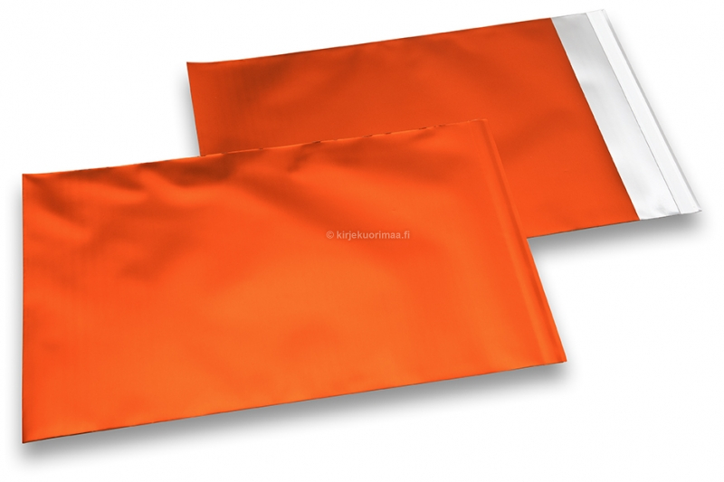 Oranssit mattametalliset foliokirjekuoret - 180 x 250 mm