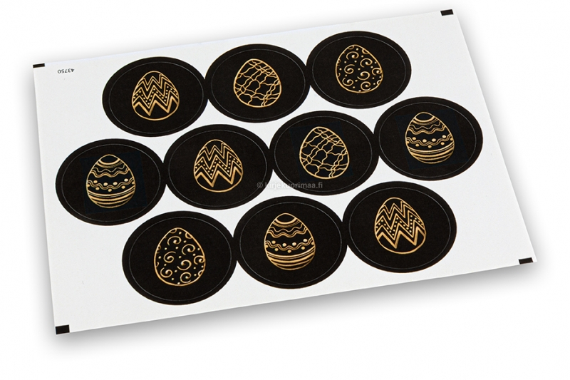 Pääsiäisaiheiset kirjeensulkijat - musta + kullankeltainen