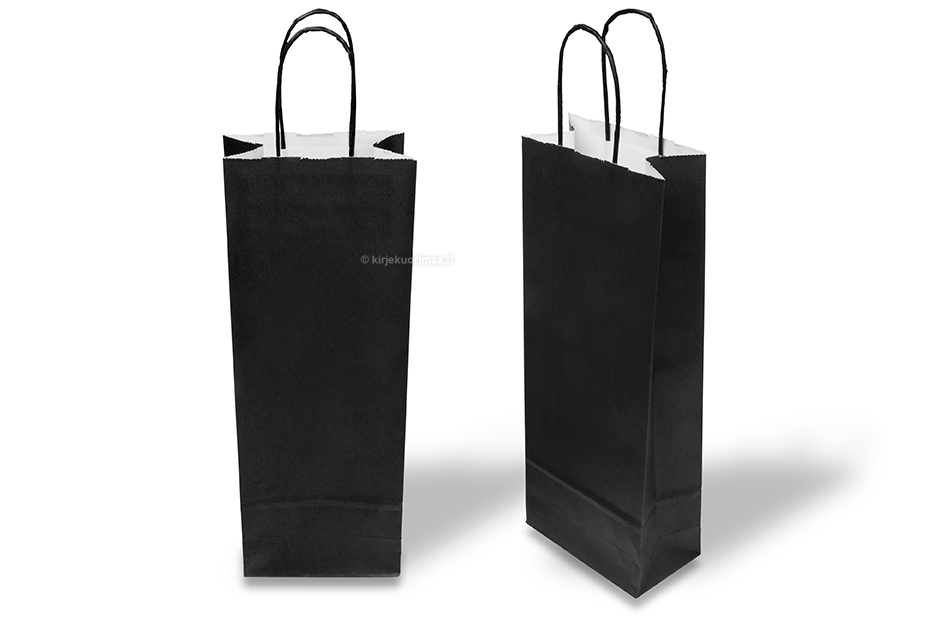 Viinikassi paperinen - musta