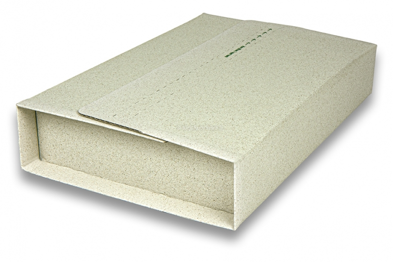 Ruohopaperista valmistettu kirjapakkaus