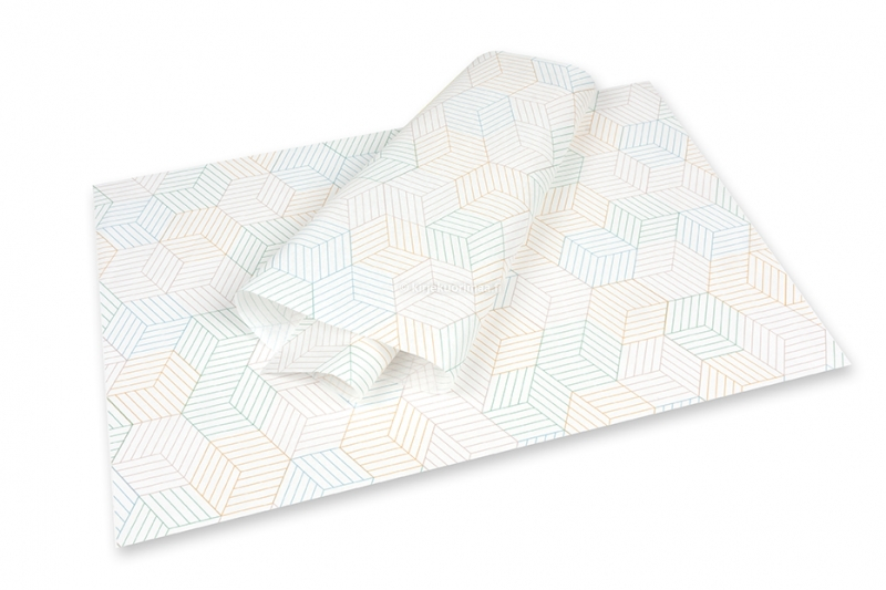 Silkkipaperi - värilliset kuutiot