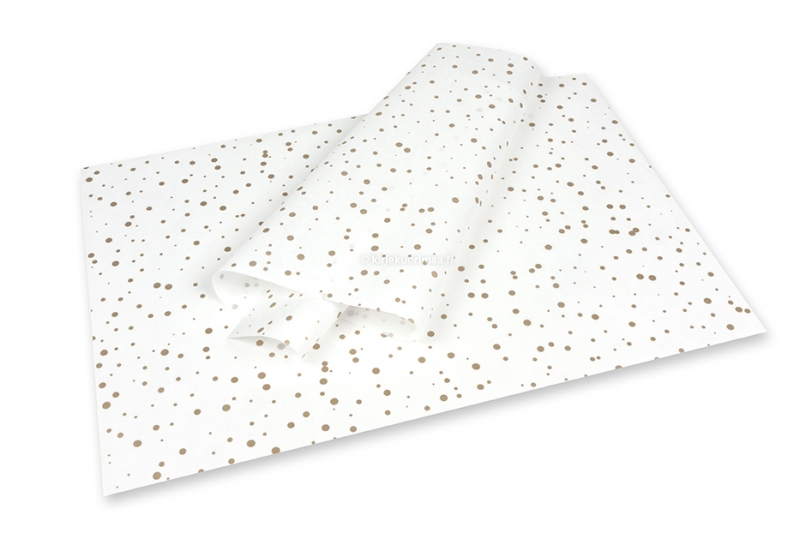 Silkkipaperi - kullanväriset pisteet