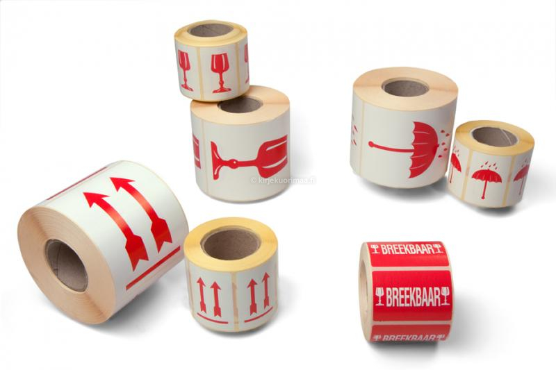 Pakkausten merkintätarrat