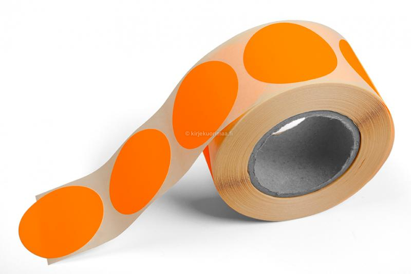 Pyöreät värilliset merkintätarrat - Oranssi