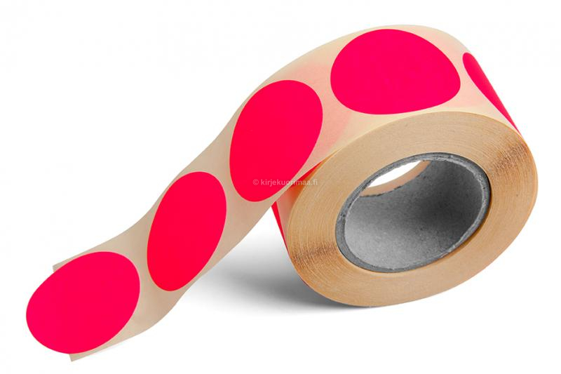 Pyöreät värilliset merkintätarrat - Pinkki