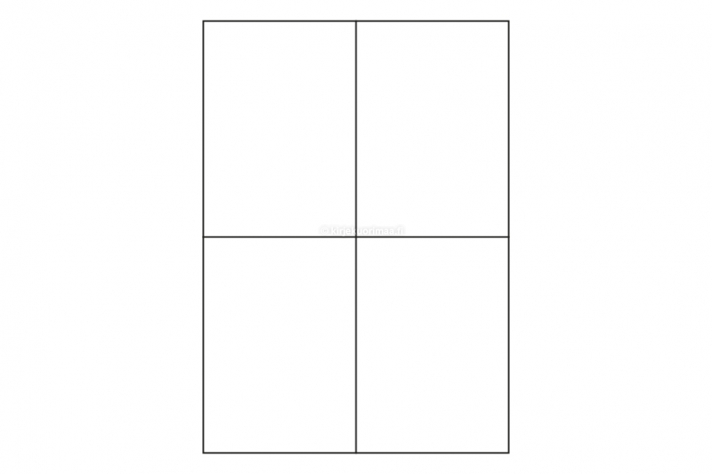 Lasertulostimiin sopivat tarrat (valkoinen) - 4 kpl/arkki