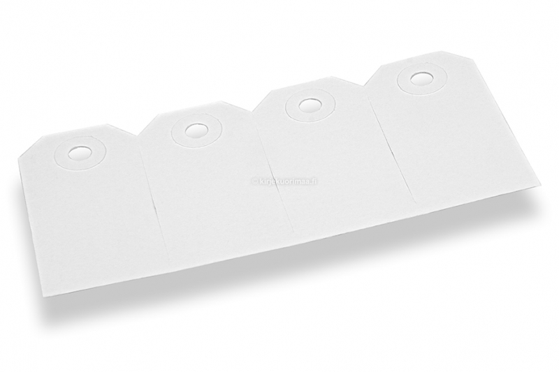 Kartonkilaput - valkoinen 35 x 70 mm