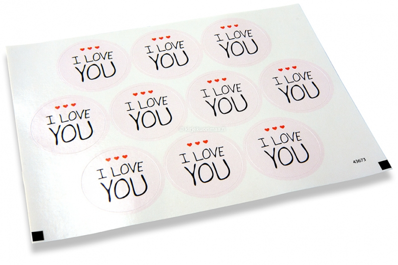 Rakkausaiheiset kirjeensulkijat - ”I love you” -teksti