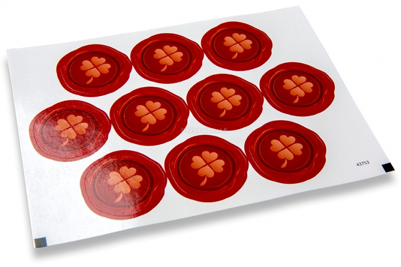 Juhla-aiheiset kirjeensulkijat - nelilehtinen apila