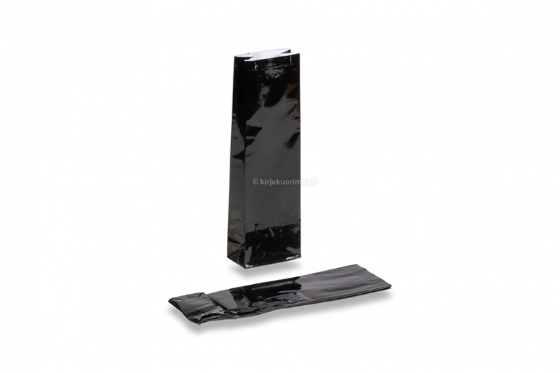 Paperipussi tasapohja värillinen - musta 55 x 30 x 175 mm, 50 gram