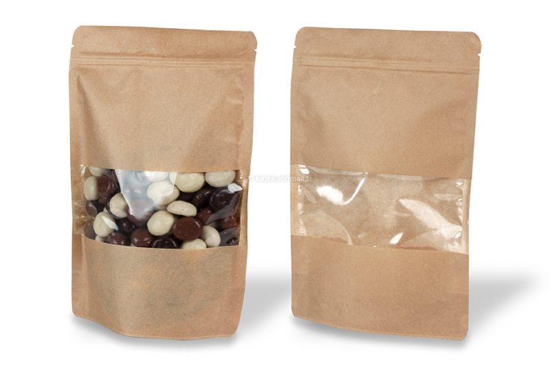 Pystypussi ikkunallinen - ruskea, 180 x 290 x 90 mm, 1000 ml