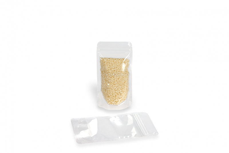 Pystypussi läpinäkyvä - 110 x 185 x 70 mm, 250 ml