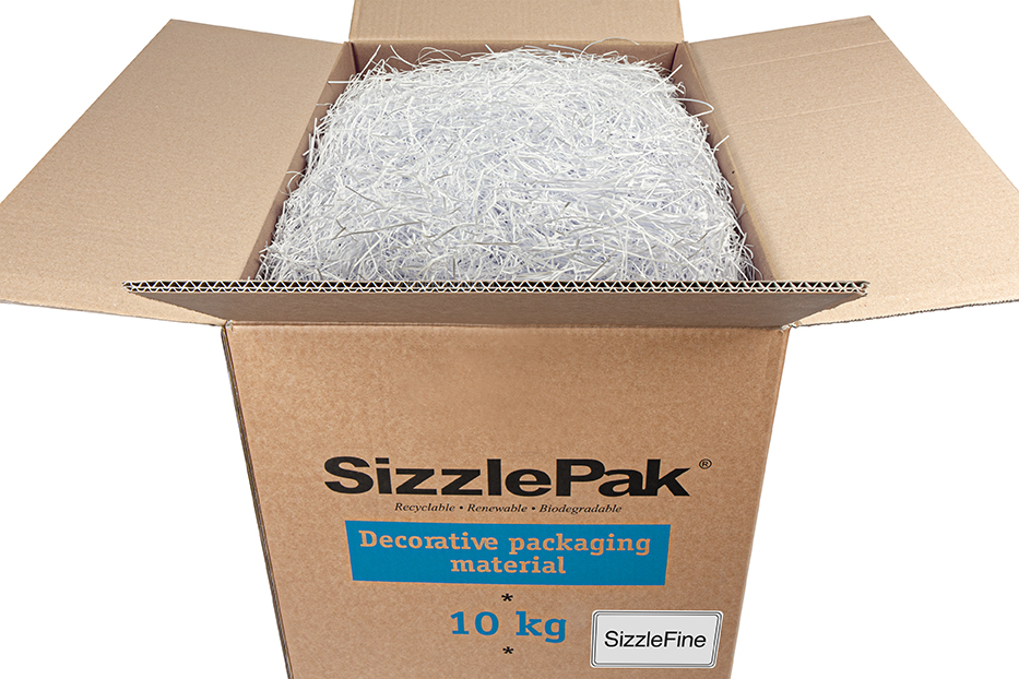 Paperisilppu SizzlePak Fine - Valkoinen (10 kg) 