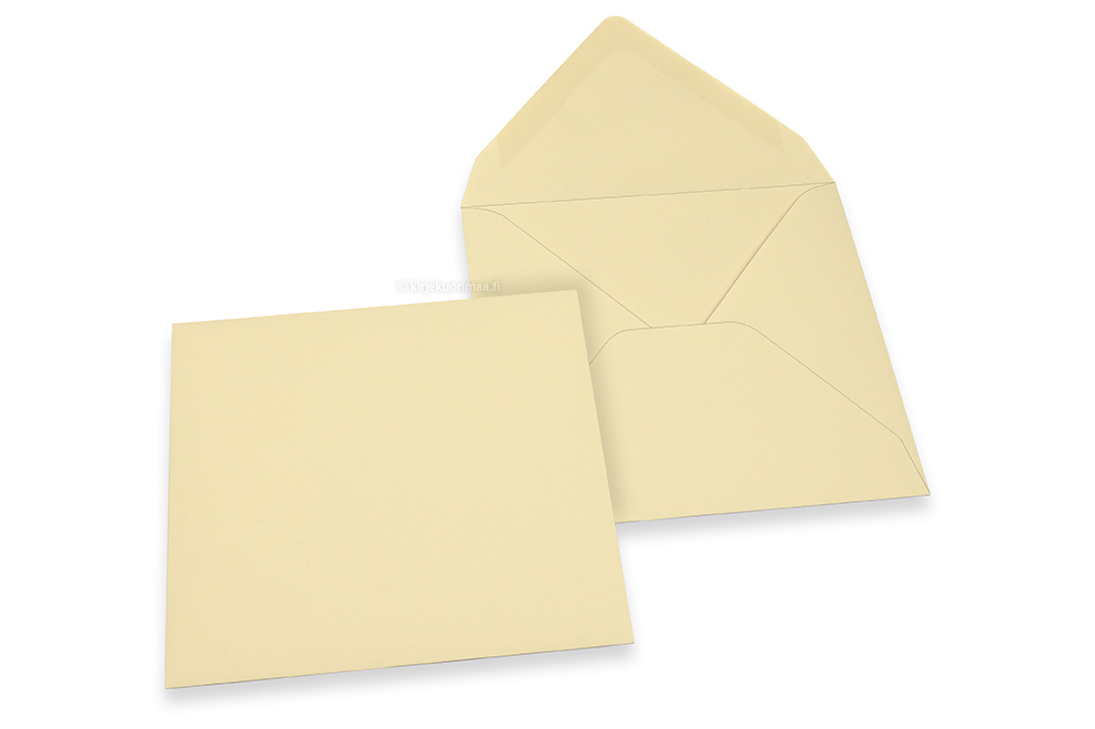 Värilliset korttikuoret - kamelinruskea, 155 x 155 mm