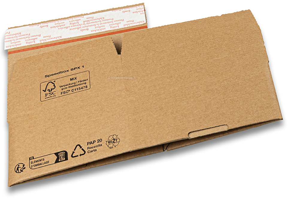 Pahvilaatikko pikapohjalla - ruskea, 160 x 130 x 70 mm - SPX1
