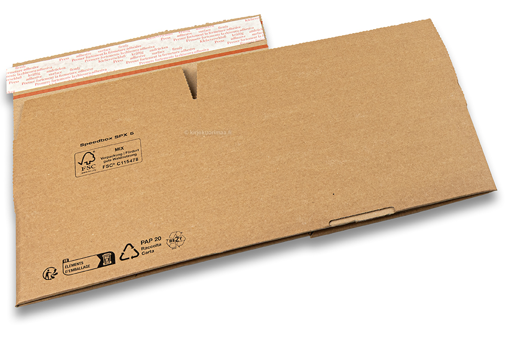 Pahvilaatikko pikapohjalla - ruskea, 230 x 130 x 80 mm - SPX5