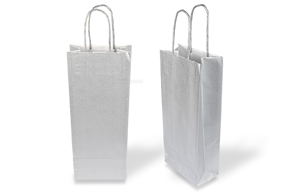 Viinikassi paperinen - hopea