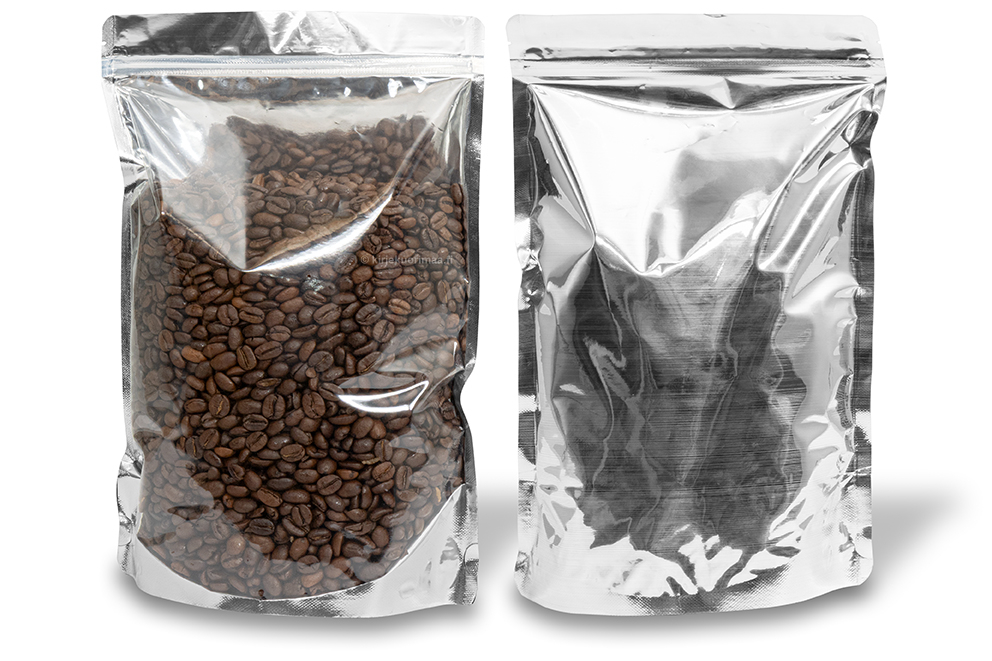 Pystypussit metallinen läpinäkyvä - hopea, metallinhohtoinen, 200 x 300 x 100 mm - 1800 ml