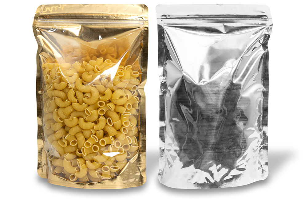 Pystypussit metallinen läpinäkyvä - kulta, metallinhohtoinen, 200 x 300 x 100 mm - 1800 ml