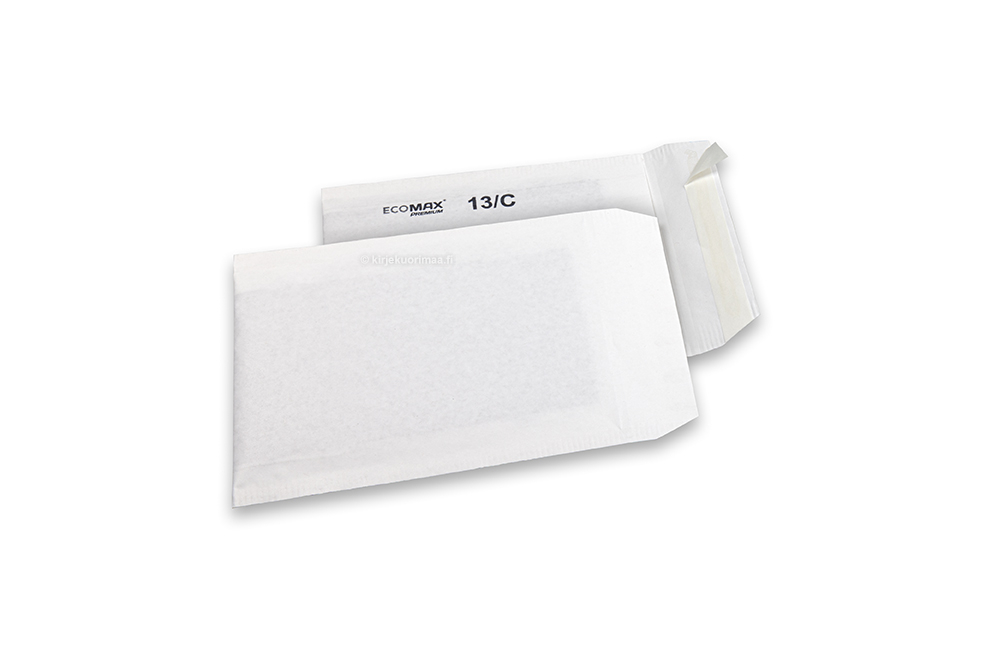 Paperiset kuplapussit Ecomax - 150 x 215 mm, 13/C, valkoinen